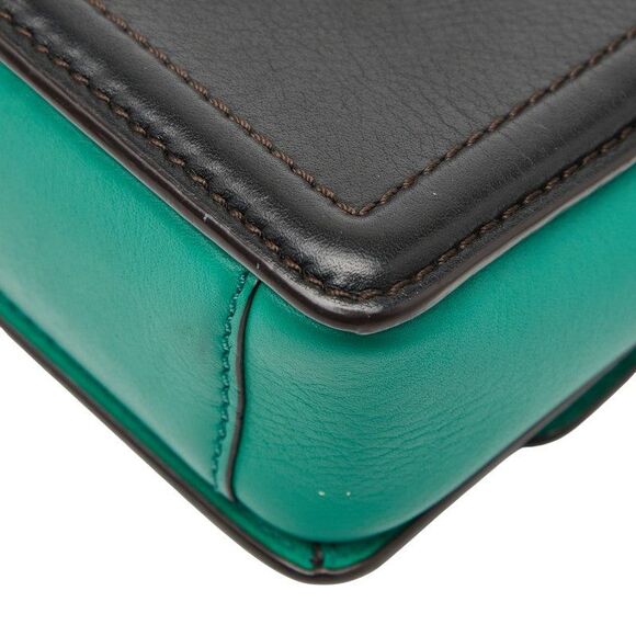 MCM Visetos Logogram Studs Leather Shoulder Bag